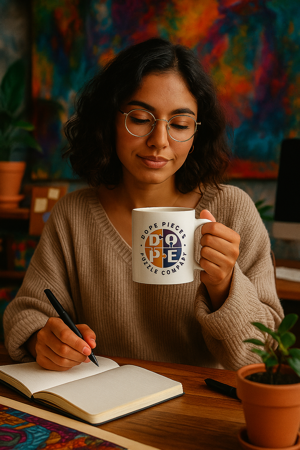 Dope Mugs: Dope Pieces Puzzle Company Logo